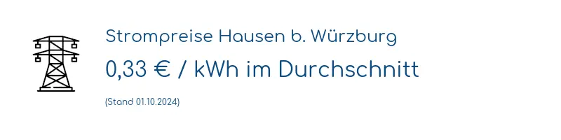 Strompreis in Hausen b. Würzburg